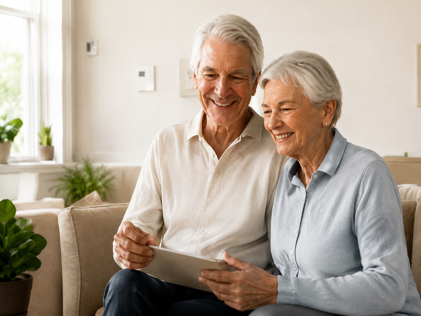 Couple consulting about home accessibility